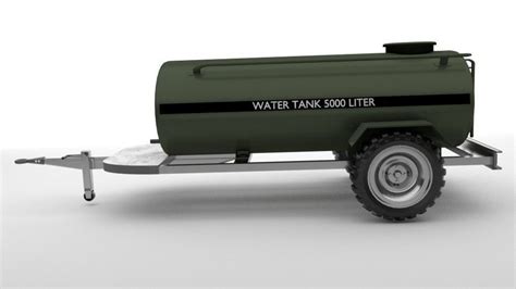 3d Model Water Tank Trailer Vr Ar Low Poly Cgtrader