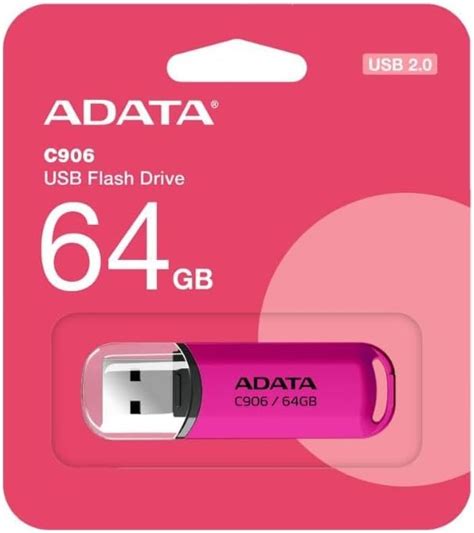 ADATA Unidad Flash USB C906 Compacta 64 GB USB 2 2 Color Rosa