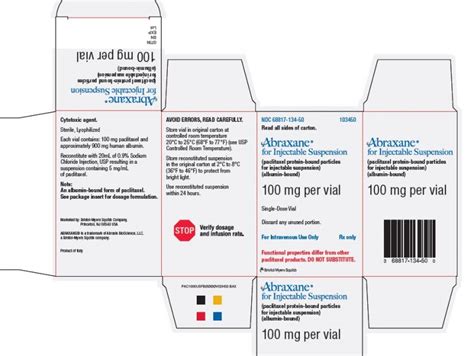 Rx Item Abraxane Paclitaxel Protein Bound Mg Vial By Abraxis Oncology