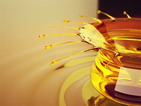 Oil Splash And Ripples With Drops Stock Illustration Illustration Of