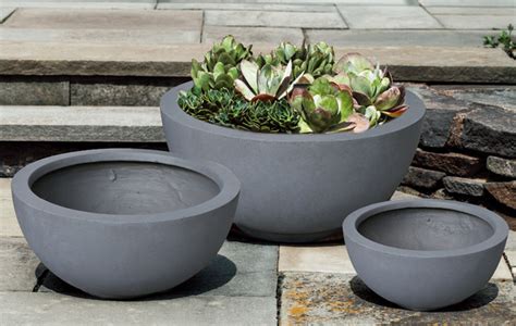 Modern Round Outdoor Indoor Concrete Planter Industrial Outdoor