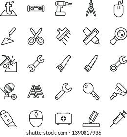 High Quality Thin Line Icons Implements Stock Vector Royalty Free