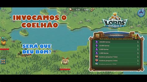 INVOCAMOS O COELHÃO LORDS MOBILE YouTube