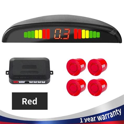 Red Red Car Parking Sensor Parking Kit Led Display Mm Sensors