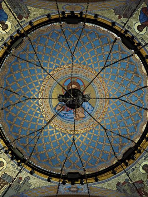 Decorations And Frescoes On The Dome Of The Naval Cathedral Of St