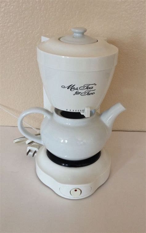 Mrs Tea For Two Electric Drip Hot Tea Maker Ceramic Pot Lid Htm11