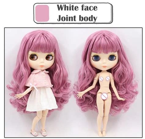 Nude Blythe Doll From Factory Jointed Body Matte Face White Skin Black Hair EBay