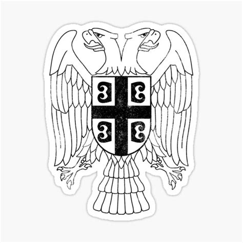 Serbian Eagle Coat Of Arms Sticker For Sale By Mila1946 Redbubble