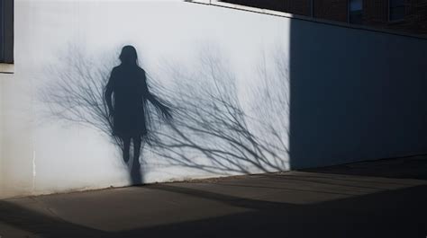 Premium Photo Eerie Silhouette Of A Ghostly Figure On A Wall