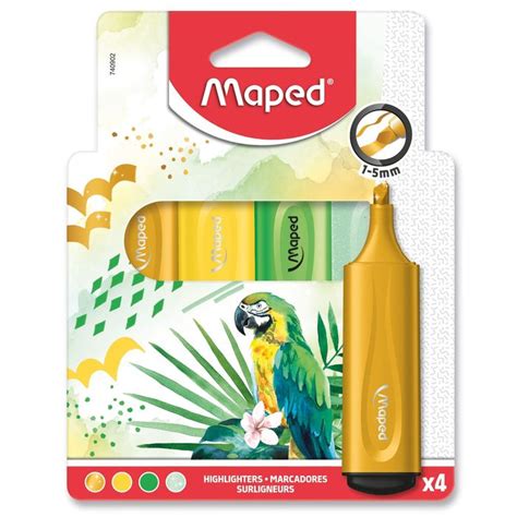 Maped Fluo Peps Pack De Surligneurs Mix Pastel Et Glitter