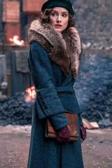 Peaky Blinders Ada Shelby Sophie Rundle Blue Trench Coat