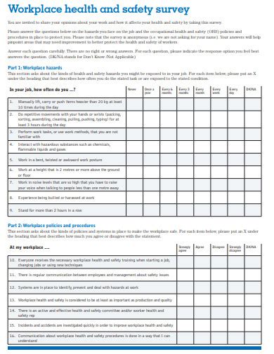 21 Health Survey Questionnaire Templates In Doc Pdf Free And Premium