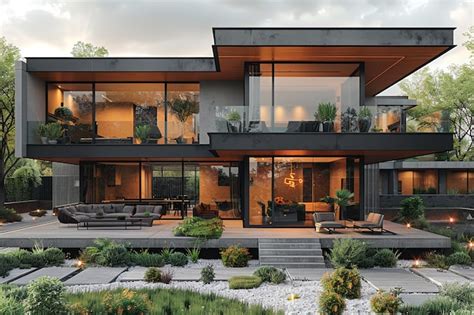 Modern Luxury And Contemporary House Design Premium AI Generated Image