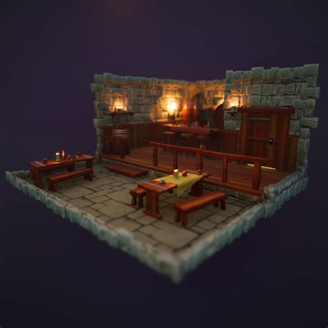 Artstation Stylized Tavern In Both Unity And Unreal 5