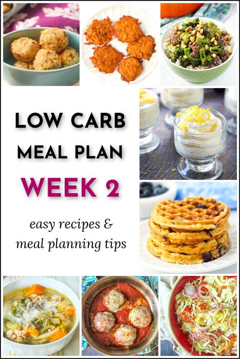 Simple Low Carb Meal Plan Week 2 Easy Recipes And Dieting Tips