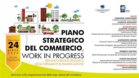 Taranto Piano Strategico Del Commercio Work In Progress