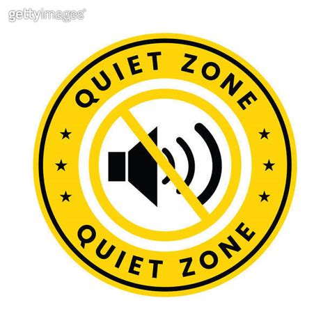 Quiet Zone Quiet Zone Sign Sticker Banner Label Vector