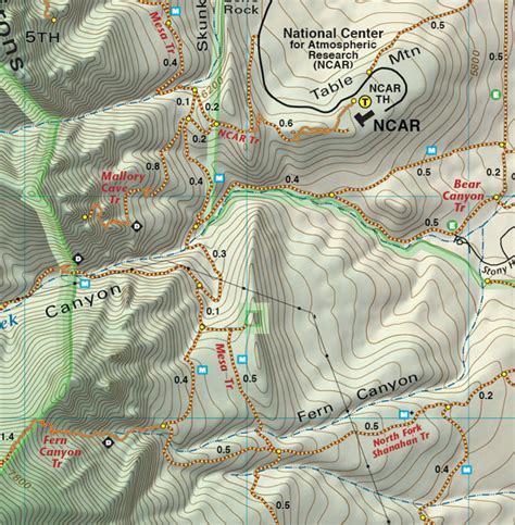 Boulder County Trails - Recreation Topo Map - Latitude 40° maps