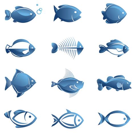 12 Blue Fish Vector - Free Vector Site | Download Free Vector Art, Graphics