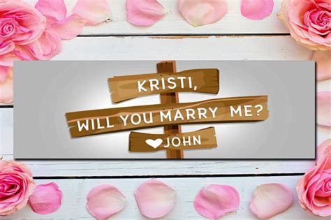 Will You Marry Me Banner Proposal Banner Marry Me Sign Personalized