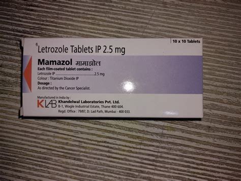 Mamazol 2 5mg Tablet For Clinical Packaging Size 10 Tabs In 1 Strip