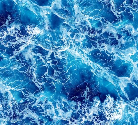 Ocean Water Seamless Background Texture Deep Blue Ocean Waves Seamless