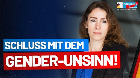 Schluss Mit Dem Gender Unsinn Mariana Harder Kühnel Afd Fraktion Im Bundestag Youtube