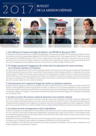 PLF 2017 en 10 points Budget de la mission défense PDF