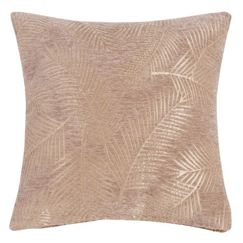 Housse De Coussin Beige Imprim Feuillage X Maisons Du Monde