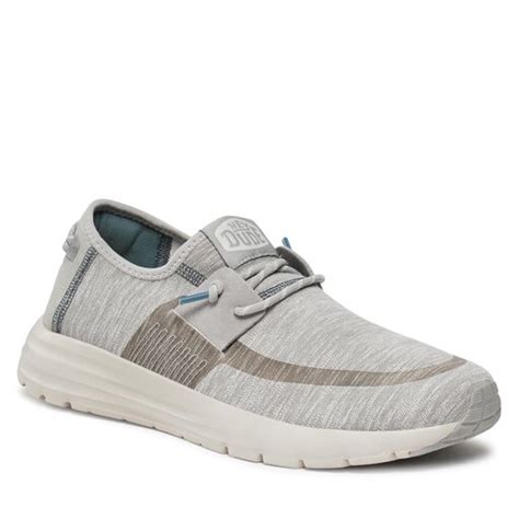 Sneakersy Hey Dude Sirocco Dual Knit Light Grey Eobuwie Pl