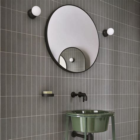 Specchio Da Bagno A Muro ROUND BOX 75 Ceramica Cielo Moderno