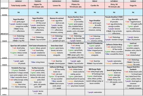 21 Day Fix Meal Plans And Ideas Beach Ready Now 21 Day Fix Schedule