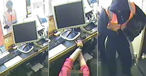 CCTV Catches Robbers Raiding Safe And Tying Shop Assistant Up With Duct