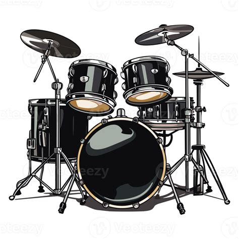 Drum Set Kit Musical Instruments Illustration Png