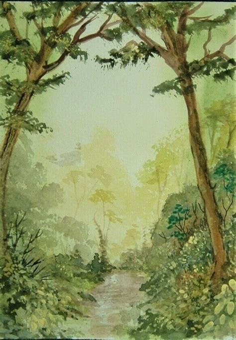 Original Art Watercolour Landscape Painting Ref F 158 Watercolor