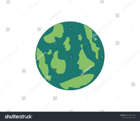 Earth Planet Symbol Isolated Vector Illustration Stock Vector Royalty