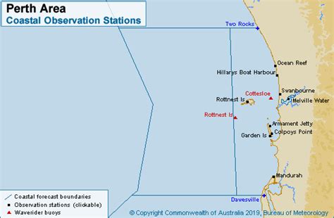 Western Australian Coastal Weather Observation Stations