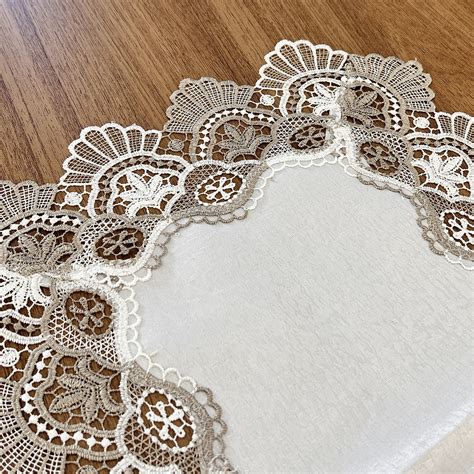 Caminho Nude E Branco Bordado Cm A Loja F Sica Amor De Casa Cozinha Foi Criada Em