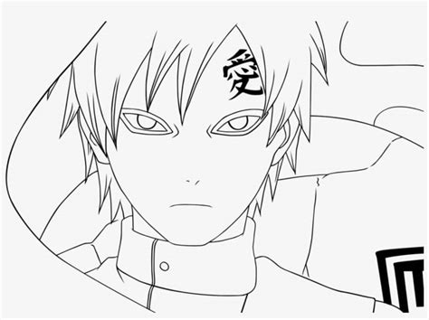 Chibi Gaara Sonriendo Para Colorear Imprimir E Dibujar Coloringonly