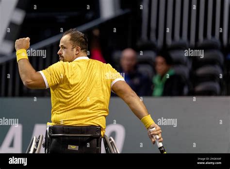 Rotterdam Wheelchair Tennis Player Tom Egberink In Action On The