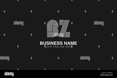 BZ B Z Initial Based Modern Minimal Creative Logo Vector Template Image