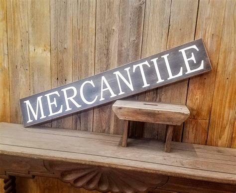 Mercantile Sign Farmhouse Carved Rustic Wood Vintage Store Etsy