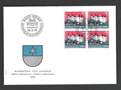 CH FDC Pro Patria Viereblock 1976 Kaufen Auf Ricardo