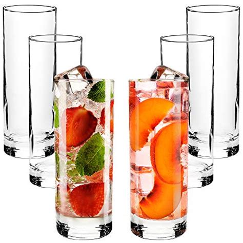 Volarium Lot De Verres Highball Transparents Avec Base Lourde Pour