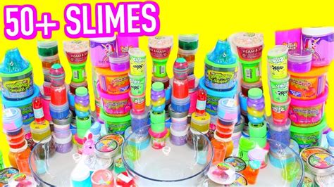 Mixing All My Store Bought Slime Massive Slime Smoothie Nichole