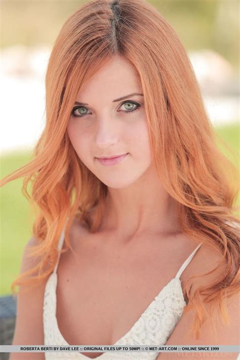 Erotic Redhead Roberta Berti Showing Shaved Pussy Photos