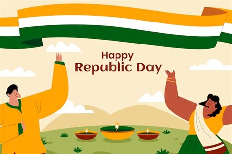 Free Vector | Flat background for republic day celebration