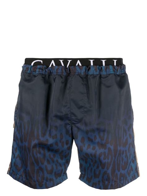 Roberto Cavalli Badeshorts Mit Leoparden Print Farfetch