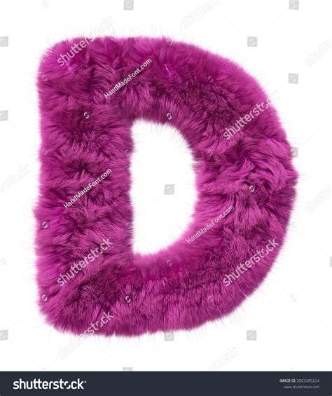 Pink Fur Alphabet Furry Furry Letter ภาพประกอบสต็อก 2003289224