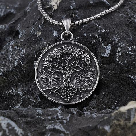 Viking Yggdrasil Tree Of Life Stainless Steel Pendant Gthic